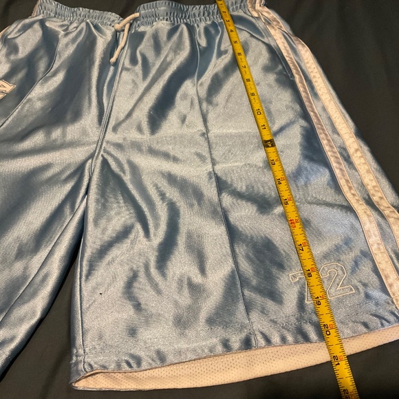 SHORTS  SILKY  BLUE  LINED  SIZE XL  SHORTS UNISEX   2ND HAND - Picture 2 of 6